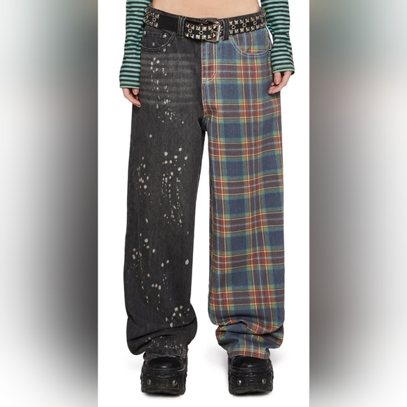 DOLLS KILL~Current Mood~ Too Punk Denim Jeans - Picture 2 of 9